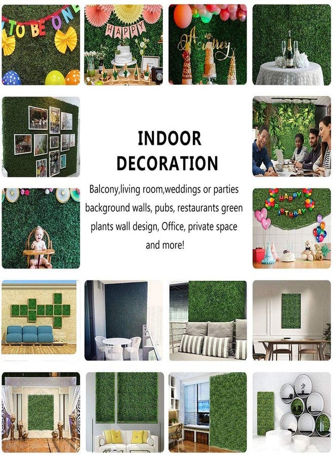 Boshen 10" x 10" Artifical Boxwood Panels Grass 8PCS Grass Wall Backdrop Boxwood Hedge Wall Greenery Backdrop UV Protected Artificial Grass Wall Decor for Party Wedding Backyard Indoor Outdoor - Image 2